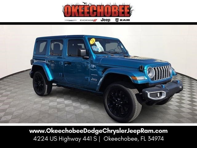 Used 2024 Jeep Wrangler 4xe Sahara 4XE with VIN 1C4RJXP62RW211850 for sale in Quincy, FL