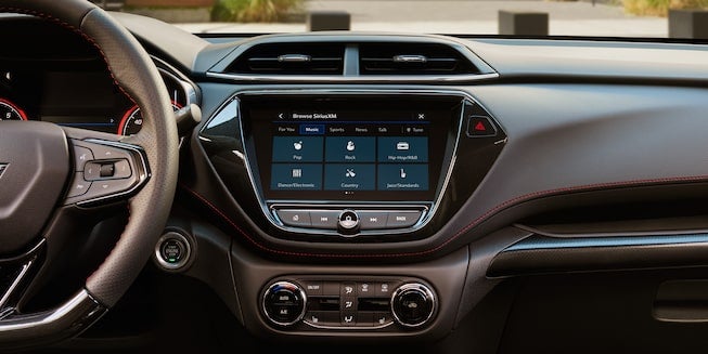 Chevrolet Trailblazer dashboard technology screen options