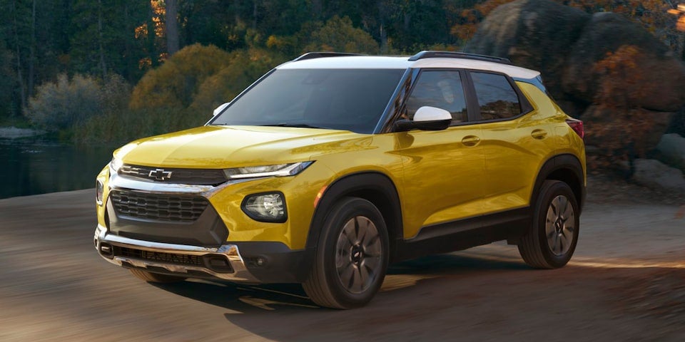 Chevrolet Trailblazer in yellow side view